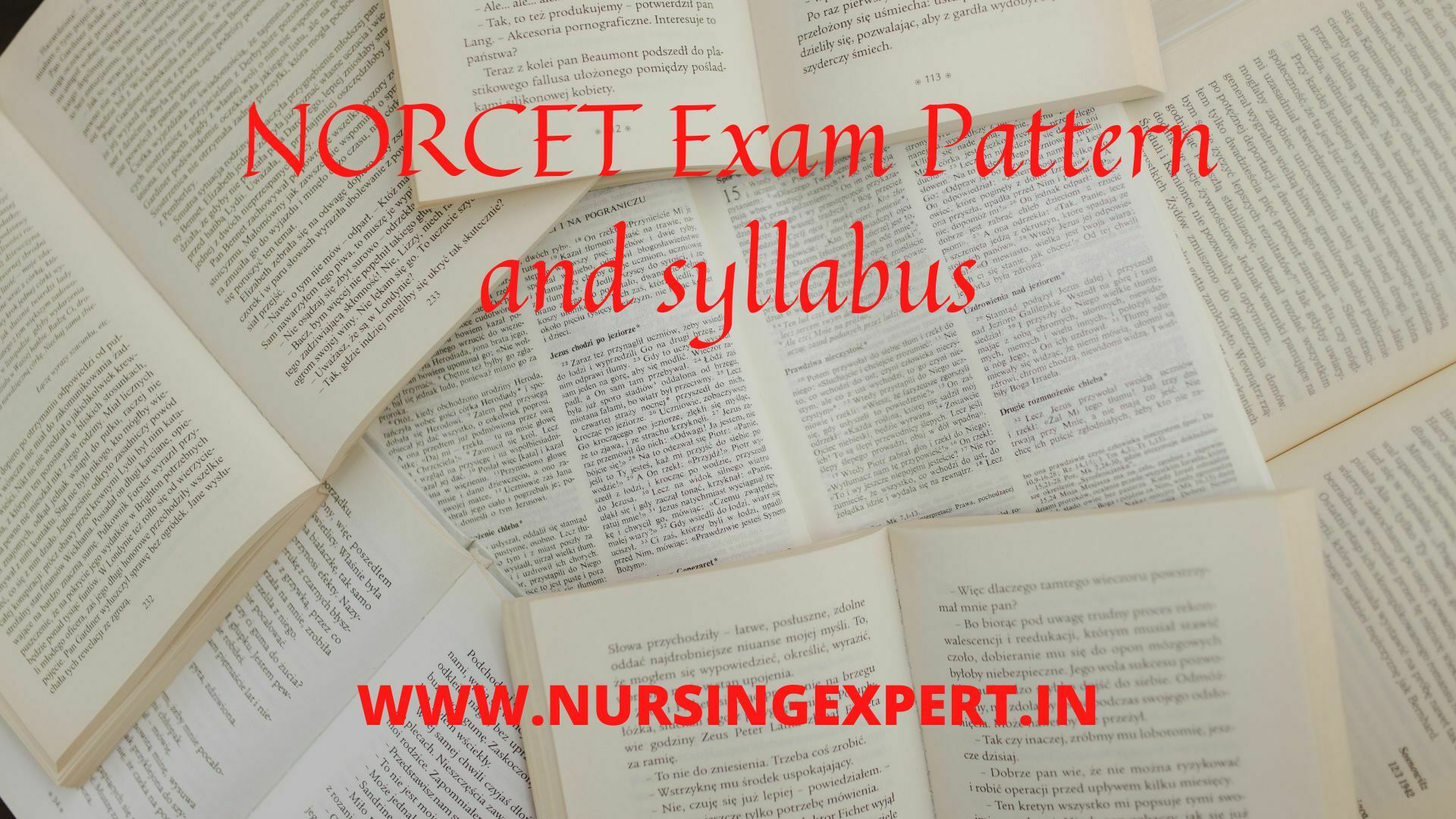 NORCET Exam Pattern and syllabus