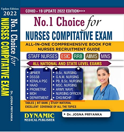 NO.1 CHOICE FOR NURSES COMPETITIVE EXAM ALL IN ONE FOR NURSES RECRUITMENT GUIDE ( ALL NATIONAL & STATE LEVEL EXAMS COVID-19 UPDATED 2022 EDITION ) PAPERBACK