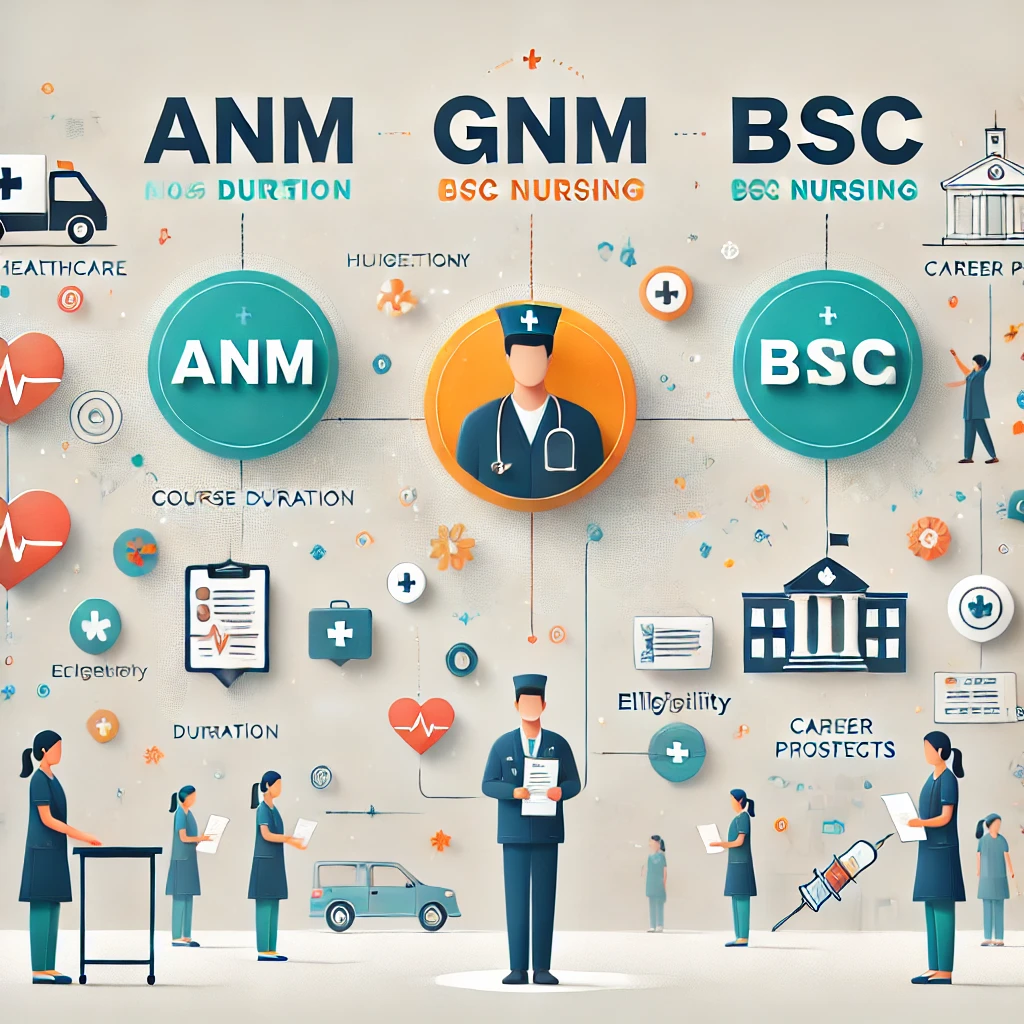 Comparison of ANM GNM and BSc Nursing Courses in India