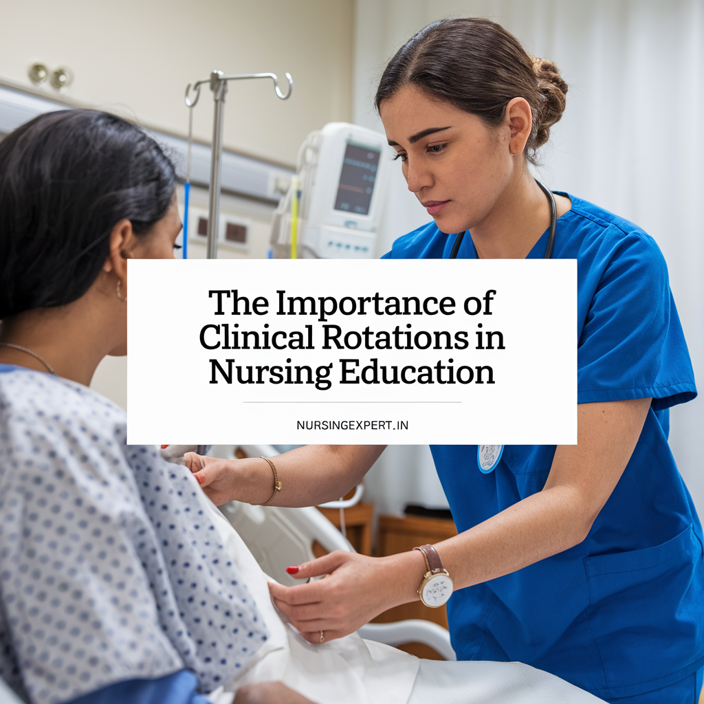 Nursing student performing clinical rotations with a patient in a hospital setting